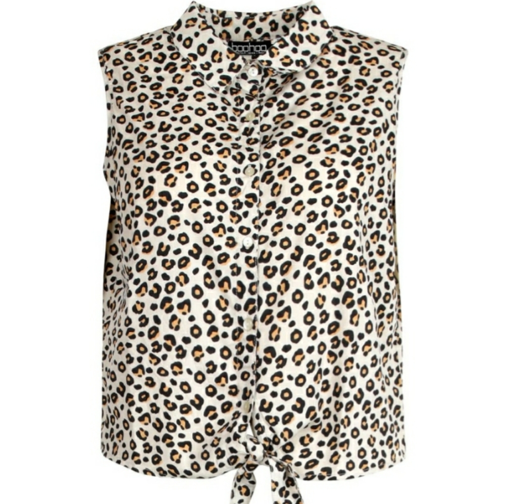 Boohoo Tie Front Top